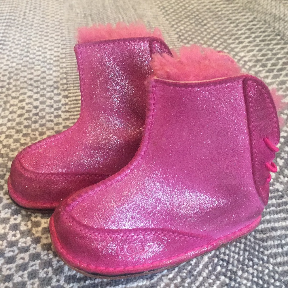 Toddler Baby Pink Glitter Uggs Medium